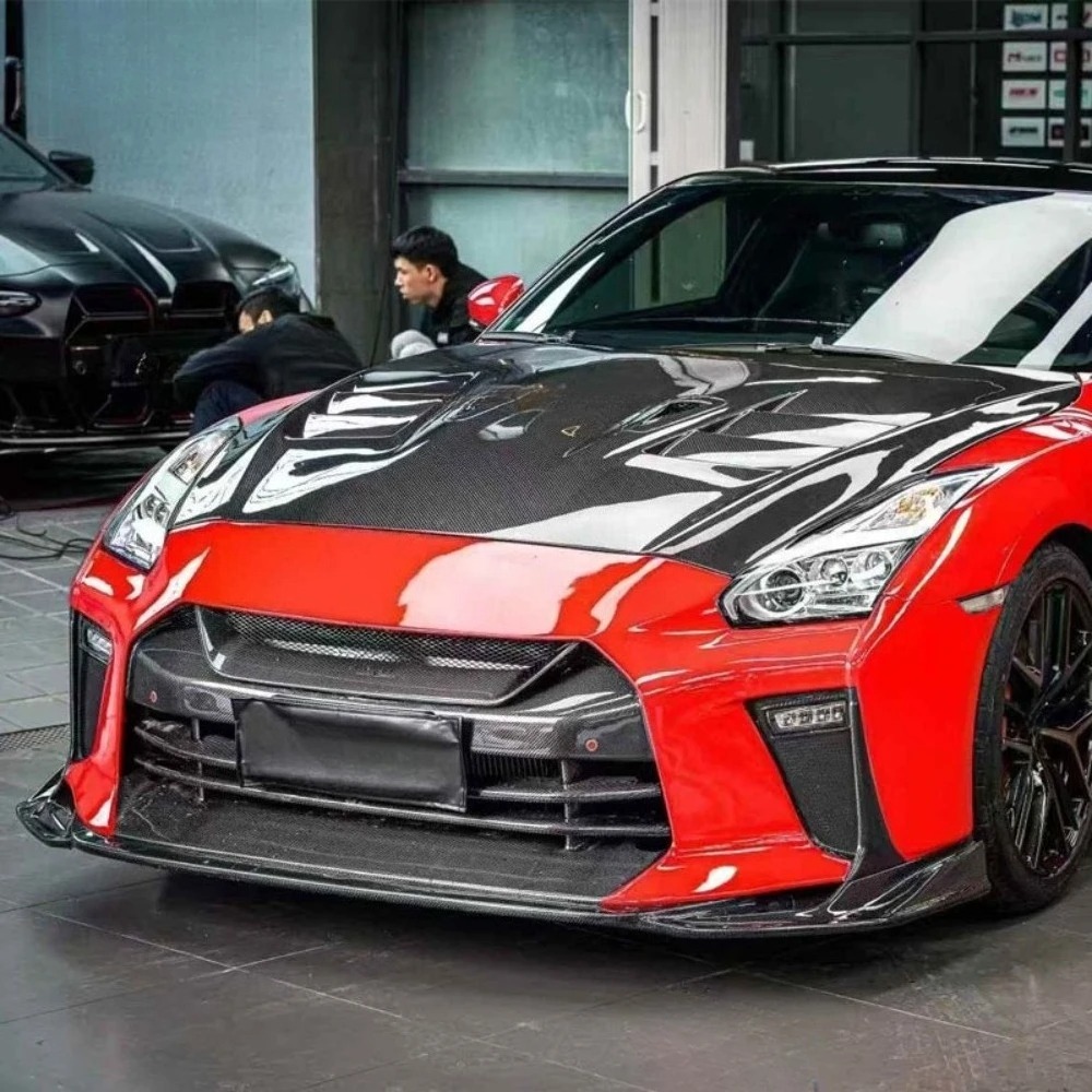High Quality Good Fit Carbon Fiber GTR TopSecre Bodykit Front & Rear Bumper Sdie Skirt Wing Fender for  GTR R35 2008-2018